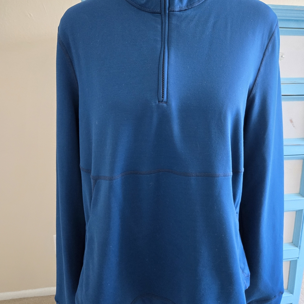 Sweaty Betty Teal Quarter-Zip Pullover